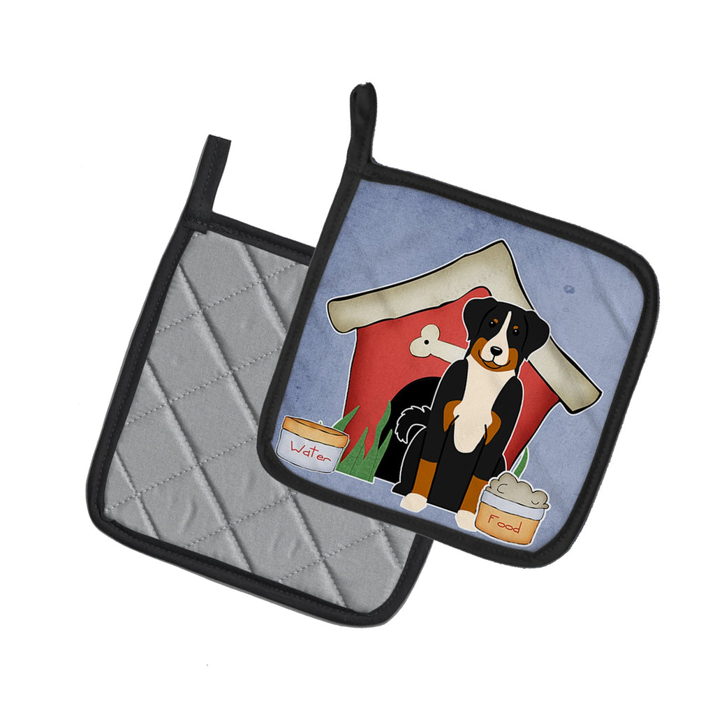 Dog House Collection Appenzeller Sennenhund Pot Holder Set of 2 Heat Resistant Quilted Hot Pads 7.5 x 7.5 Inch, Insulated Kitchen Trivets for Cooking & Baking