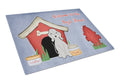 Dog House Collection Bedlington Terrier Blue Cutting Board Tempered Glass Kitchen Cutting Surface, Heat Resistant Chopping, Non-Slip Feet, Food Prep & Serving