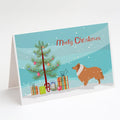 Collie Dog Merry Christmas Tree Greeting Cards Pack of 8 Blank Cards with Envelopes Whimsical A7 Size 5x7