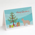 Pyrenean Shepherd Dog Merry Christmas Tree Greeting Cards Pack of 8 Blank Cards with Envelopes Whimsical A7 Size 5x7