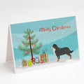 Bernese Mountain Dog Merry Christmas Tree Greeting Cards Pack of 8 Blank Cards with Envelopes Whimsical A7 Size 5x7