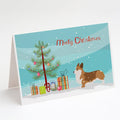 Corgi Merry Christmas Tree Greeting Cards Pack of 8 Blank Cards with Envelopes Whimsical A7 Size 5x7