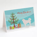 Polish Tatra Sheepdog Merry Christmas Tree Greeting Cards Pack of 8 Blank Cards with Envelopes Whimsical A7 Size 5x7