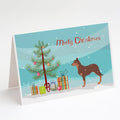 Australian Kelpie Dog Merry Christmas Tree Greeting Cards Pack of 8 Blank Cards with Envelopes Whimsical A7 Size 5x7