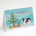 Japanese Chin Merry Christmas Tree Greeting Cards Pack of 8 Blank Cards with Envelopes Whimsical A7 Size 5x7
