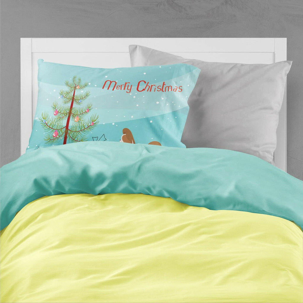 Shih Tzu Merry Christmas Tree Standard Pillowcase Lightweight Super Soft Easy Care Decorative Artwork Pillowcase, Standard
