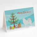 Samoyed Merry Christmas Tree Greeting Cards Pack of 8 Blank Cards with Envelopes Whimsical A7 Size 5x7