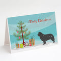 Newfoundland Merry Christmas Tree Greeting Cards Pack of 8 Blank Cards with Envelopes Whimsical A7 Size 5x7
