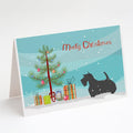 Scottish Terrier Merry Christmas Tree Greeting Cards Pack of 8 Blank Cards with Envelopes Whimsical A7 Size 5x7