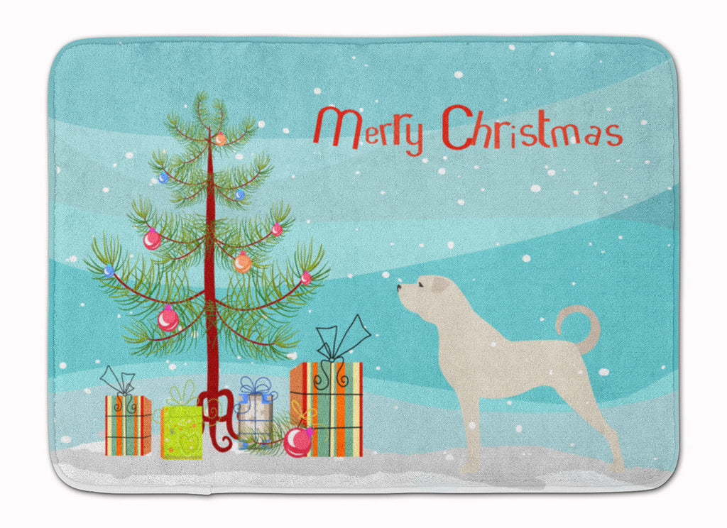 Anatolian Shepherd Merry Christmas Tree Memory Foam Kitchen Mat Machine Washable Anti-Fatigue Cushion Comfort Bath or Kitchen Rug