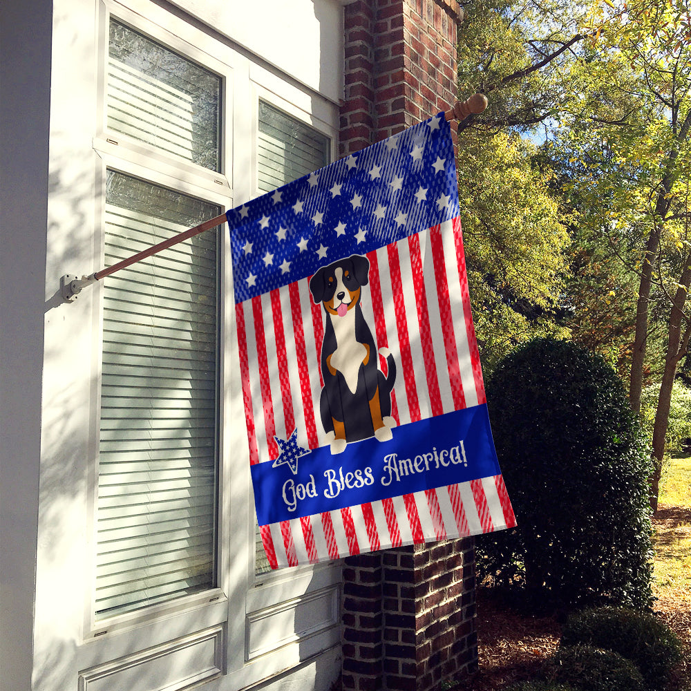 Patriotic USA Entlebucher House Flag 28x40 Porch Sleeve Pole Decorative Outside Yard Banner Artwork Wall Hanging, Polyester