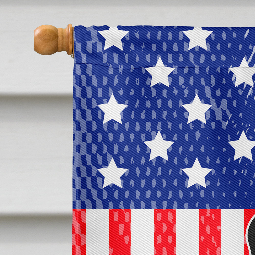 Patriotic USA Border Terrier House Flag 28x40 Porch Sleeve Pole Decorative Outside Yard Banner Artwork Wall Hanging, Polyester