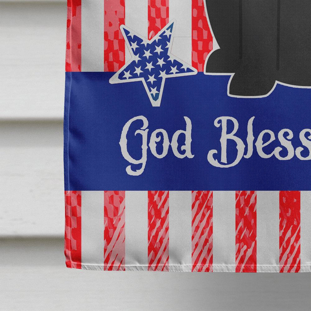 Patriotic USA Black Labrador House Flag 28x40 Porch Sleeve Pole Decorative Outside Yard Banner Artwork Wall Hanging, Polyester