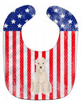 Patriotic USA Soft Coated Wheaten Terrier Baby Bib Easy-Clean Baby Bib Baby Feeding Accessory Baby Mealtime Essential, 10 x 13, Multicolor