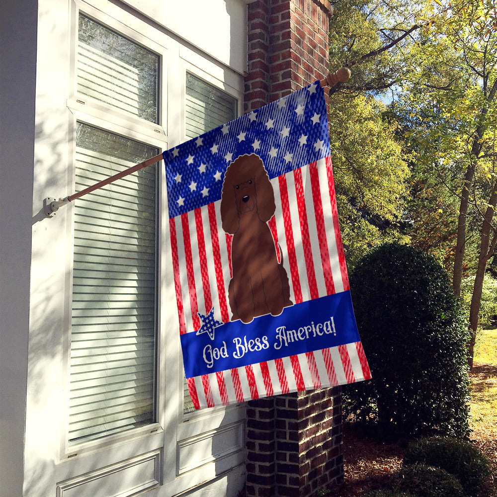 Patriotic USA Irish Water Spaniel House Flag 28x40 Porch Sleeve Pole Decorative Outside Yard Banner Artwork Wall Hanging, Polyester