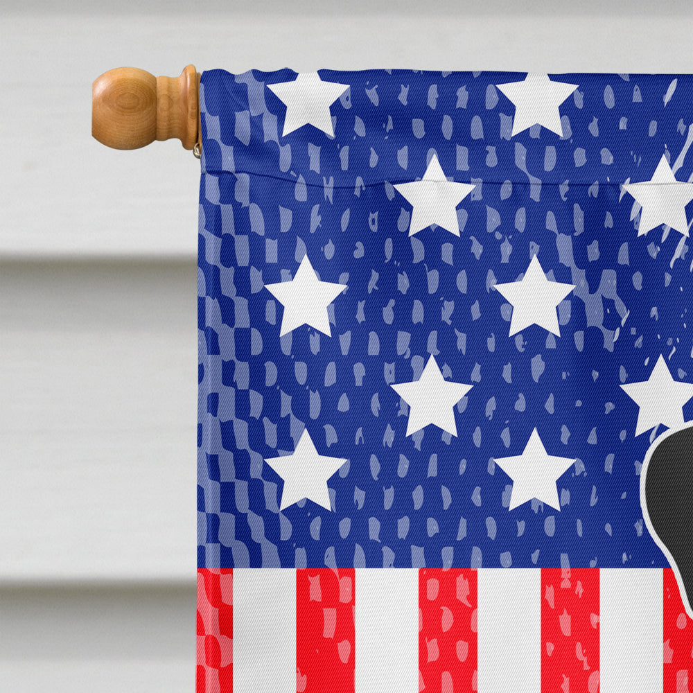 Patriotic USA Fawn Boxer House Flag 28x40 Porch Sleeve Pole Decorative Outside Yard Banner Artwork Wall Hanging, Polyester