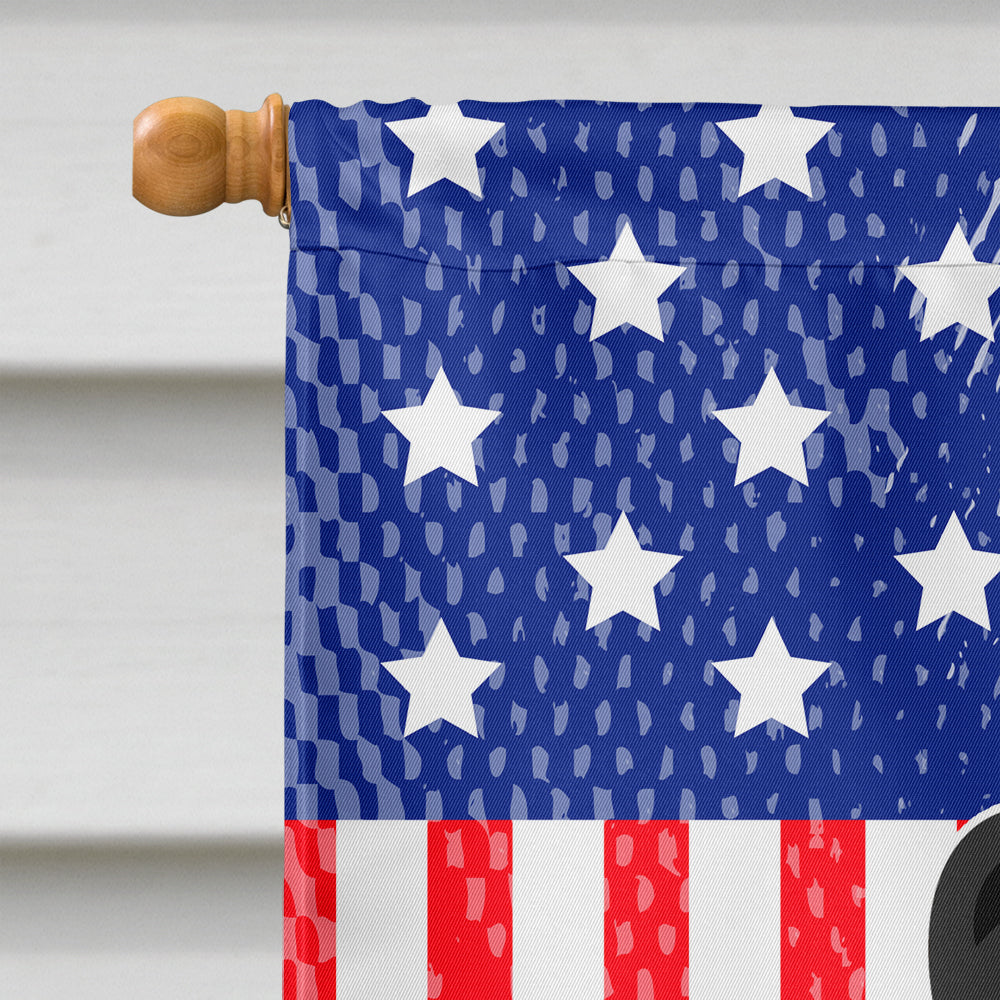 Patriotic USA Chow Chow Black House Flag 28x40 Porch Sleeve Pole Decorative Outside Yard Banner Artwork Wall Hanging, Polyester
