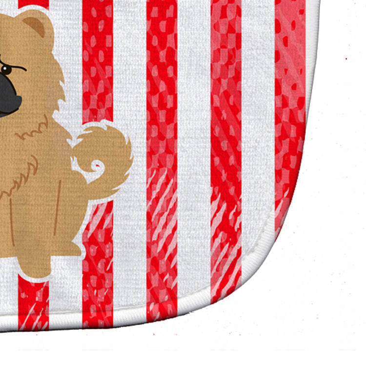 Patriotic USA Chow Chow Cream Baby Bib Easy-Clean Baby Bib Baby Feeding Accessory Baby Mealtime Essential, 10 x 13, Multicolor