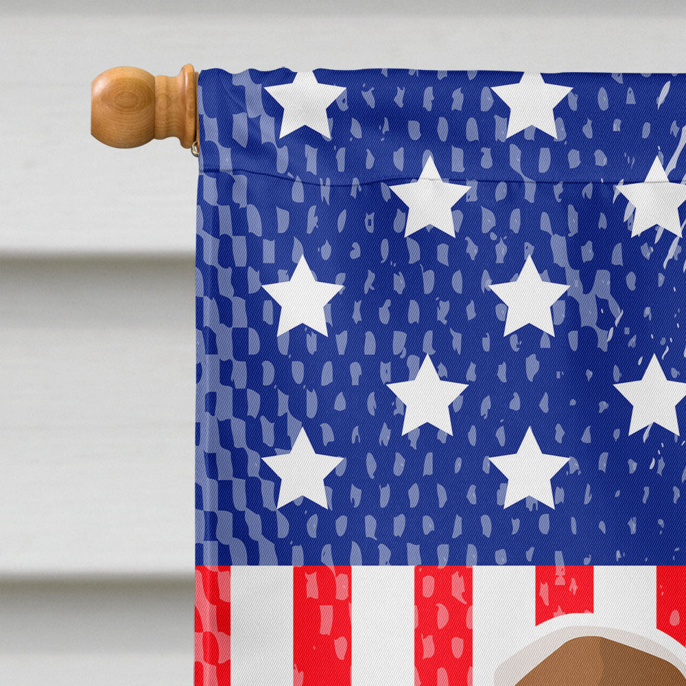 USA Patriotic Jack Russell Terrier House Flag 28x40 Porch Sleeve Pole Decorative Outside Yard Banner Artwork Wall Hanging, Polyester