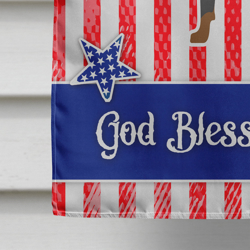 USA Patriotic German Pinscher House Flag 28x40 Porch Sleeve Pole Decorative Outside Yard Banner Artwork Wall Hanging, Polyester