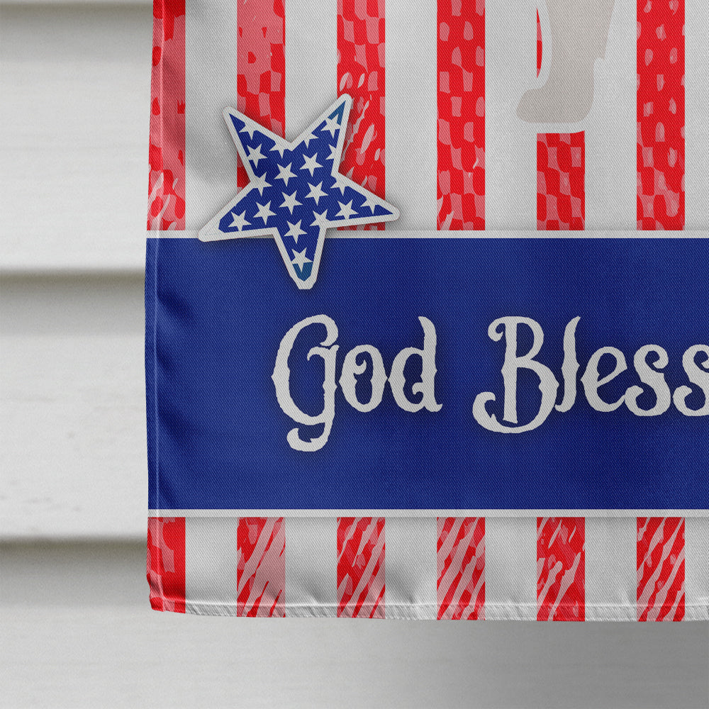 USA Patriotic Polish Tatra Sheepdog House Flag 28x40 Porch Sleeve Pole Decorative Outside Yard Banner Artwork Wall Hanging, Polyester