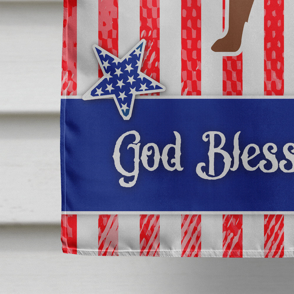 USA Patriotic Portuguese Sheepdog Dog House Flag 28x40 Porch Sleeve Pole Decorative Outside Yard Banner Artwork Wall Hanging, Polyester