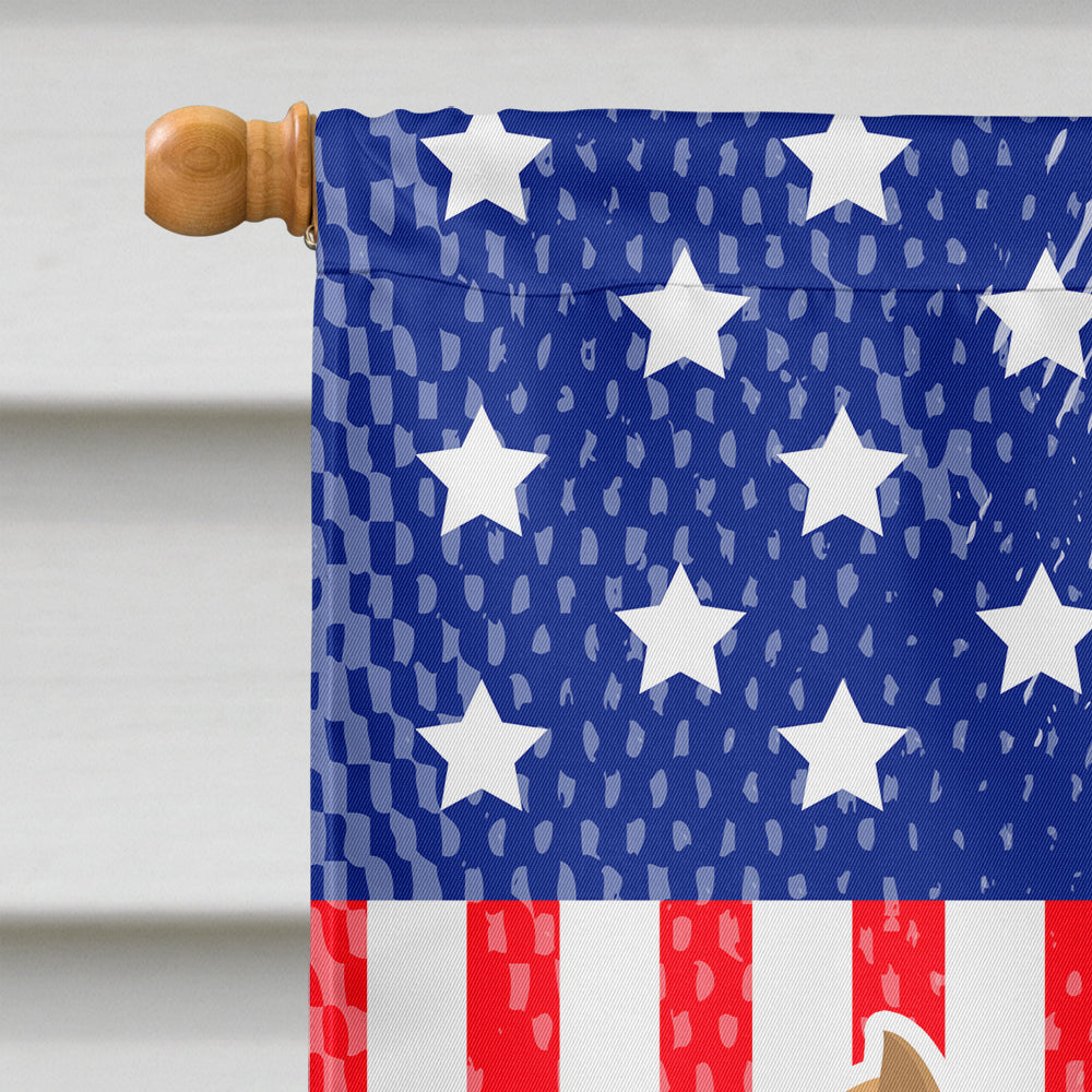 USA Patriotic Staffordshire Bull Terrier House Flag 28x40 Porch Sleeve Pole Decorative Outside Yard Banner Artwork Wall Hanging, Polyester