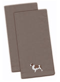 Welsh Springer Spaniel Gray Embroidered Towel Set of 2