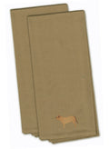 Dogue de Bordeaux Tan Embroidered Towel Set of 2 Decorative Bathroom Guest Hand Towel for Hand, Face, Tea, Dishcloth, 19 X 25, Tan