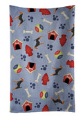Welsh Terrier Dog House Collection Kitchen Towel Velour Plush Front and Cotton Loop Back Machine Washable