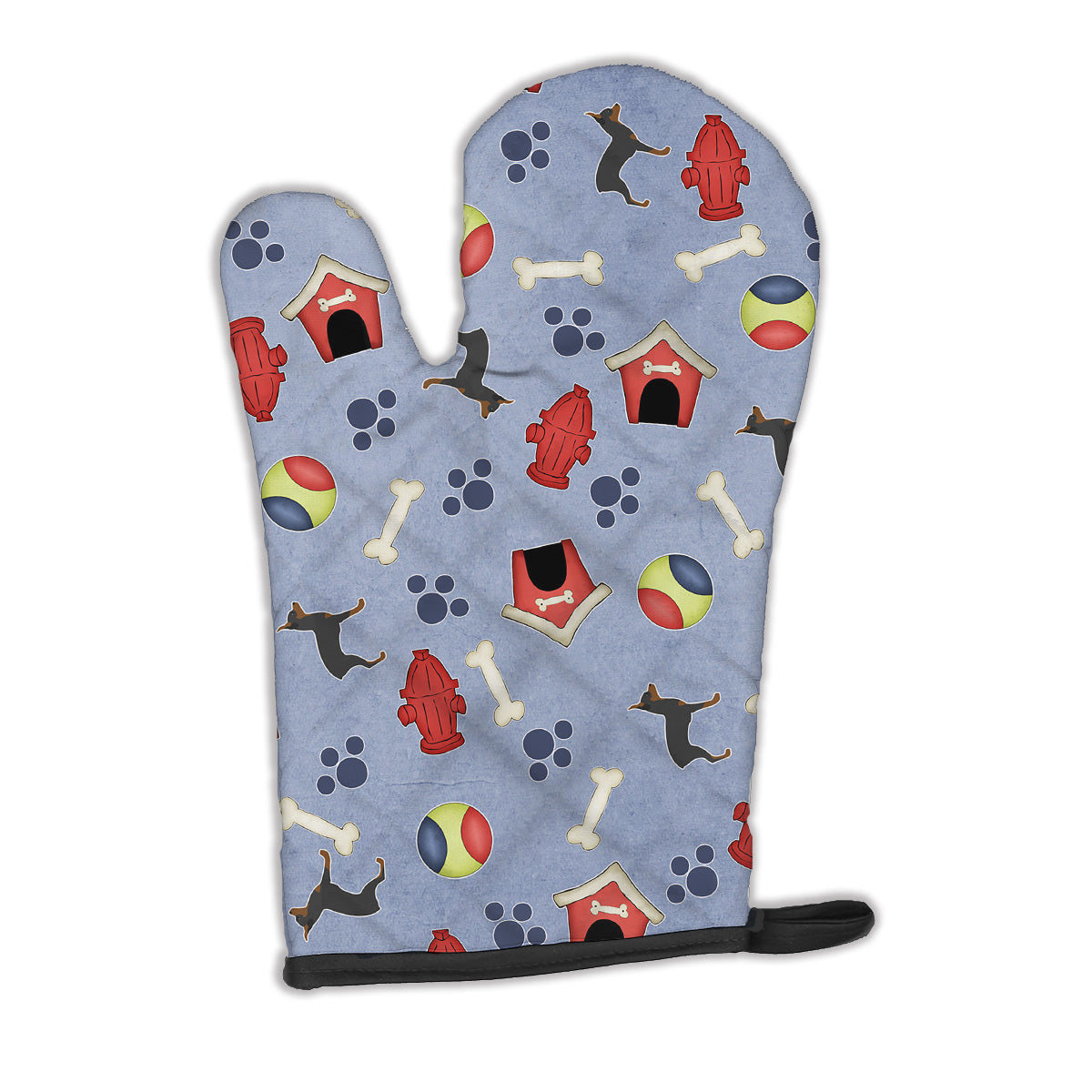 Toy Fox Terrier Dog House Collection Oven Mitt Heat Resistant Thick Oven Mitt for Hot Pans and Oven, Kitchen Mitt Protect Hands, Cooking Baking Glove