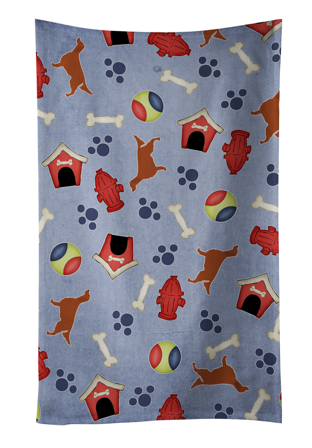 Irish Setter Dog House Collection Kitchen Towel Velour Plush Front and Cotton Loop Back Machine Washable