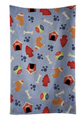 Collie Dog House Collection Kitchen Towel Velour Plush Front and Cotton Loop Back Machine Washable