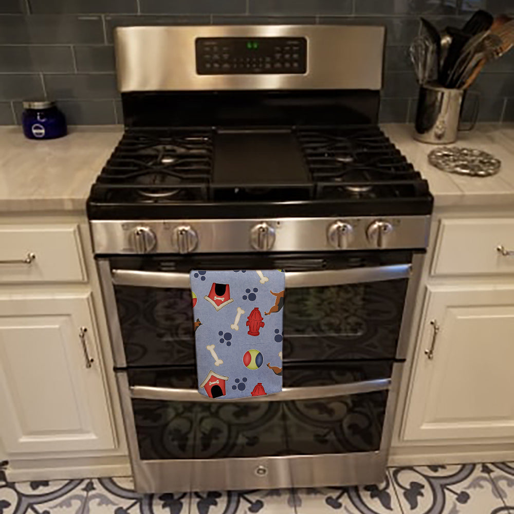 German Shepherd Dog House Collection Kitchen Towel Velour Plush Front and Cotton Loop Back Machine Washable