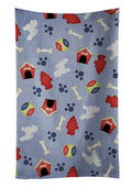 Bichon Frise Dog House Collection Kitchen Towel Velour Plush Front and Cotton Loop Back Machine Washable