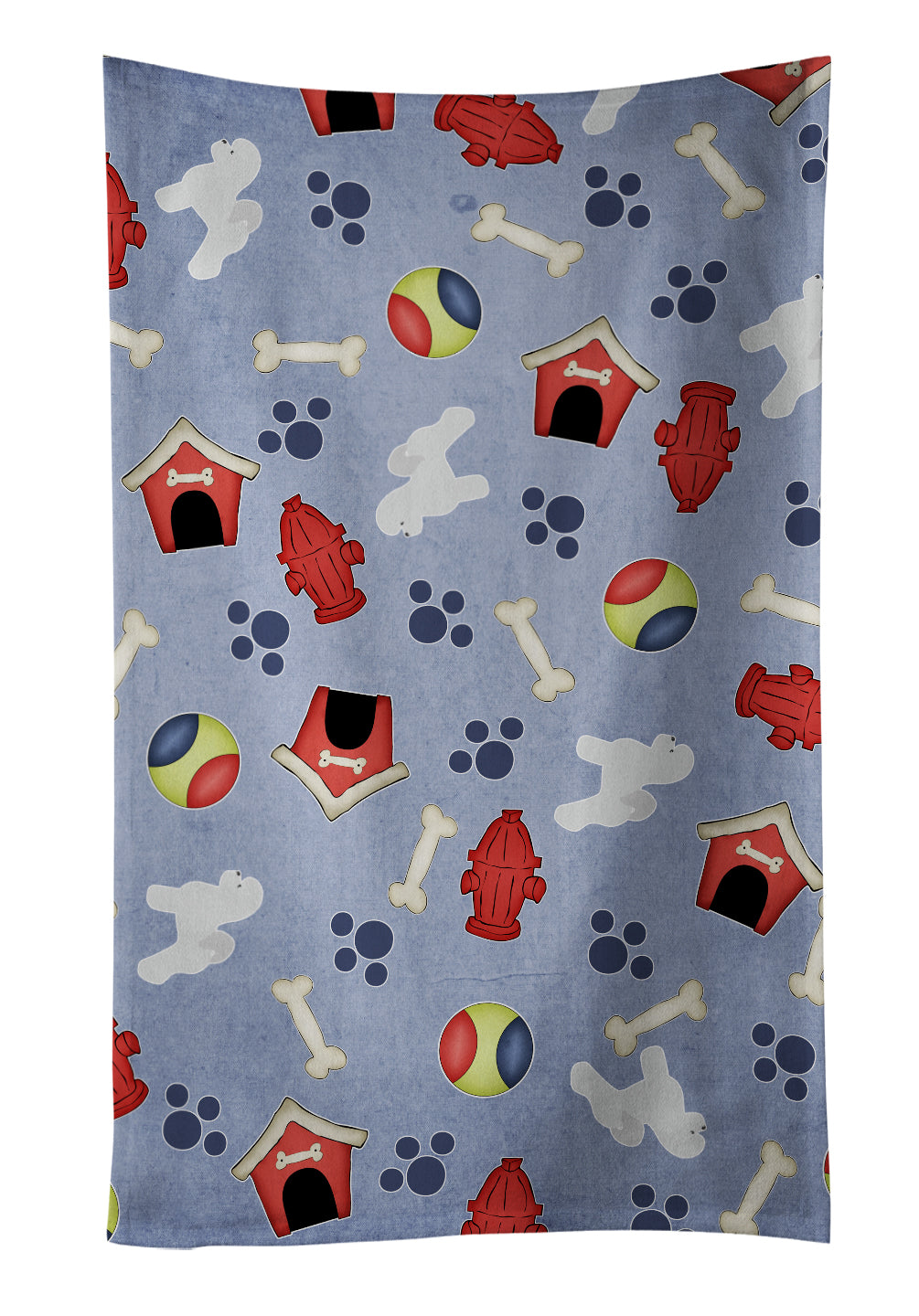 Bichon Frise Dog House Collection Kitchen Towel Velour Plush Front and Cotton Loop Back Machine Washable