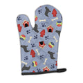 Newfoundland Dog House Collection Oven Mitt Heat Resistant Thick Oven Mitt for Hot Pans and Oven, Kitchen Mitt Protect Hands, Cooking Baking Glove