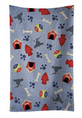 Portuguese Water Dog Dog House Collection Kitchen Towel Velour Plush Front and Cotton Loop Back Machine Washable