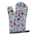 Siberian Husky Dog House Collection Oven Mitt Heat Resistant Thick Oven Mitt for Hot Pans and Oven, Kitchen Mitt Protect Hands, Cooking Baking Glove