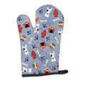 Dog House Collection Bull Terrier Oven Mitt Heat Resistant Thick Oven Mitt for Hot Pans and Oven, Kitchen Mitt Protect Hands, Cooking Baking Glove