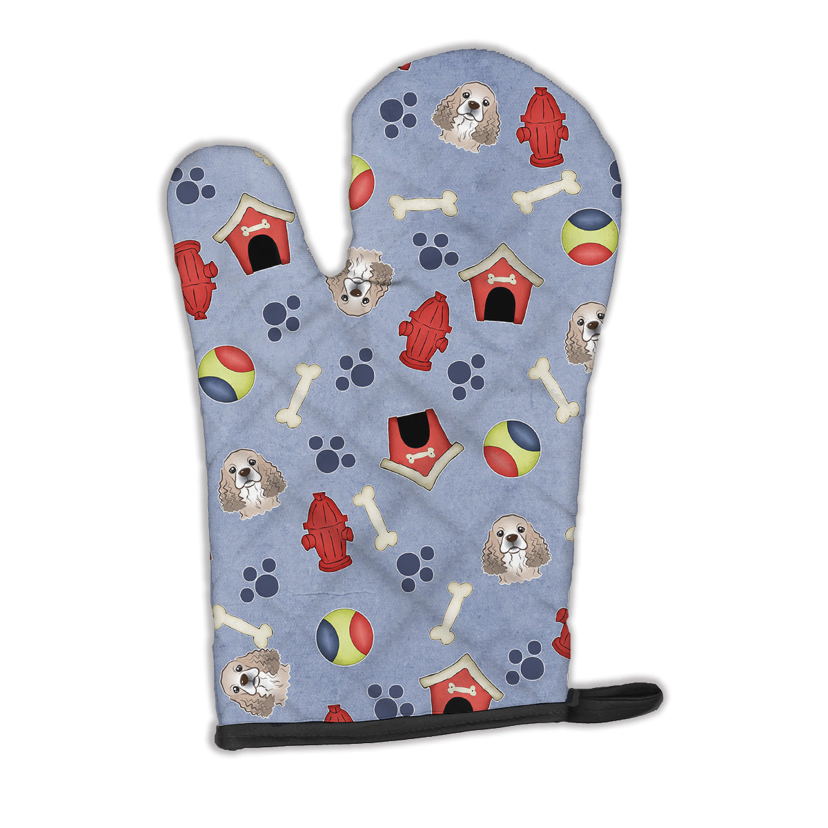 Dog House Collection Cocker Spaniel Oven Mitt Heat Resistant Thick Oven Mitt for Hot Pans and Oven, Kitchen Mitt Protect Hands, Cooking Baking Glove
