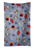 Dog House Collection Saluki Kitchen Towel Velour Plush Front and Cotton Loop Back Machine Washable