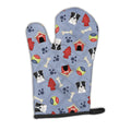 Dog House Collection Border Collie Oven Mitt Heat Resistant Thick Oven Mitt for Hot Pans and Oven, Kitchen Mitt Protect Hands, Cooking Baking Glove