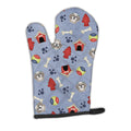 Dog House Collection Gray Silver Shih Tzu Oven Mitt Heat Resistant Thick Oven Mitt for Hot Pans and Oven, Kitchen Mitt Protect Hands, Cooking Baking Glove