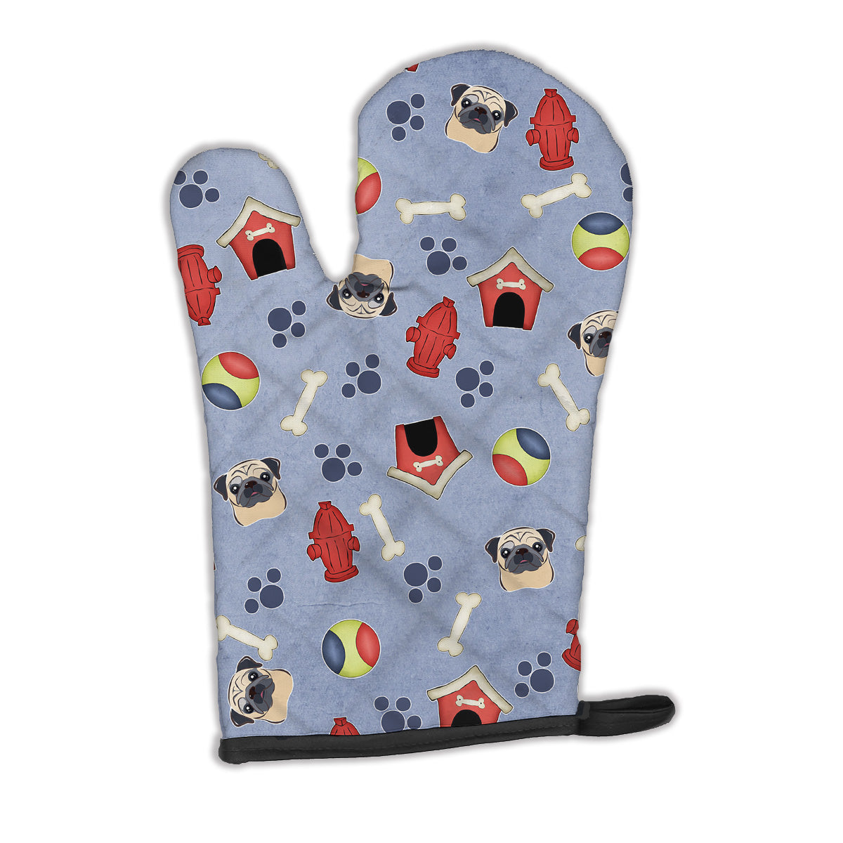 Dog House Collection Fawn Pug Oven Mitt Heat Resistant Thick Oven Mitt for Hot Pans and Oven, Kitchen Mitt Protect Hands, Cooking Baking Glove
