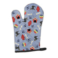 Dog House Collection Longhair Black Chihuahua Oven Mitt Heat Resistant Thick Oven Mitt for Hot Pans and Oven, Kitchen Mitt Protect Hands, Cooking Baking Glove