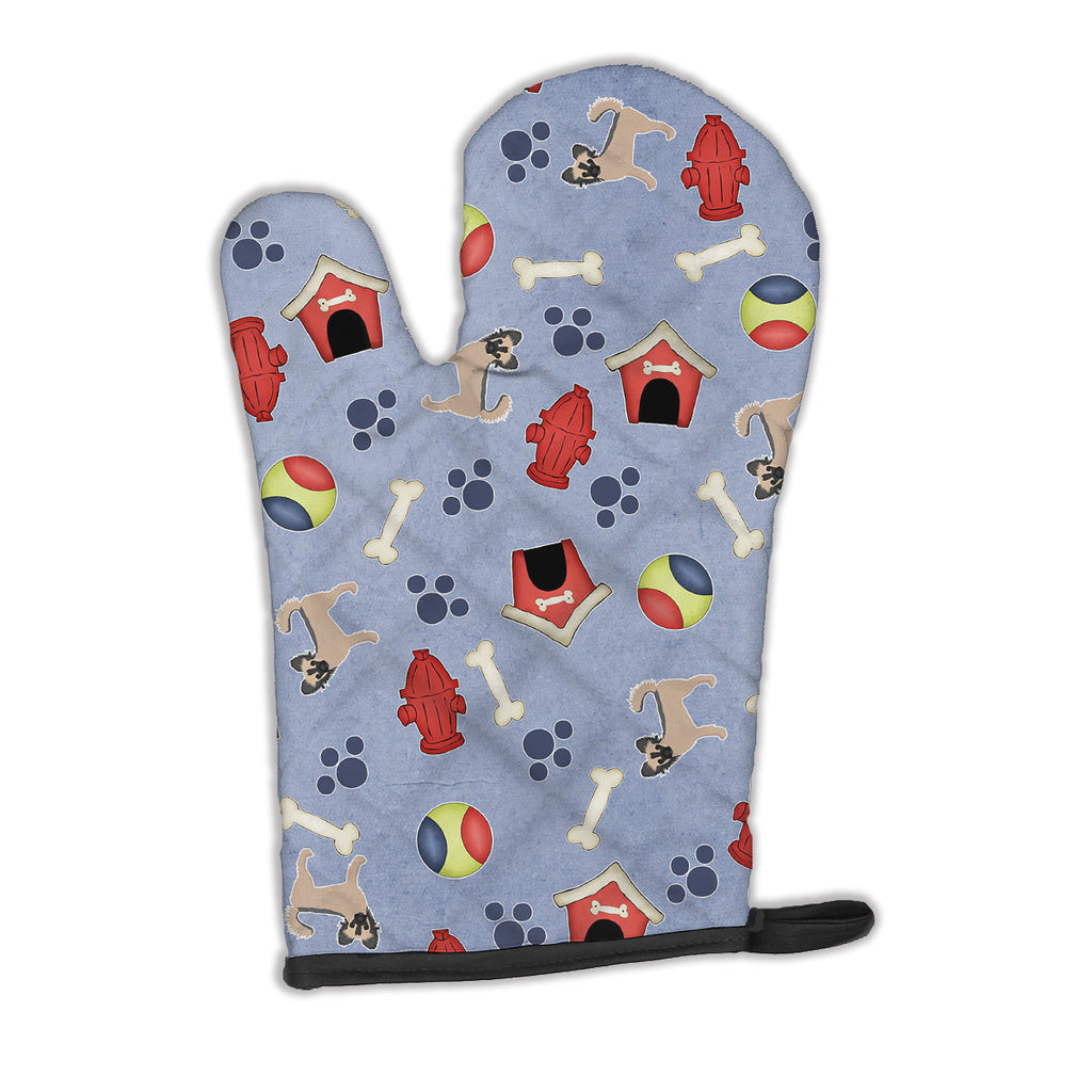 Dog House Collection Longhair Black  Tan Chihuahua Oven Mitt Heat Resistant Thick Oven Mitt for Hot Pans and Oven, Kitchen Mitt Protect Hands, Cooking Baking Glove