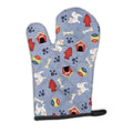 Dog House Collection Longhair Pied Chihuahua Oven Mitt Heat Resistant Thick Oven Mitt for Hot Pans and Oven, Kitchen Mitt Protect Hands, Cooking Baking Glove