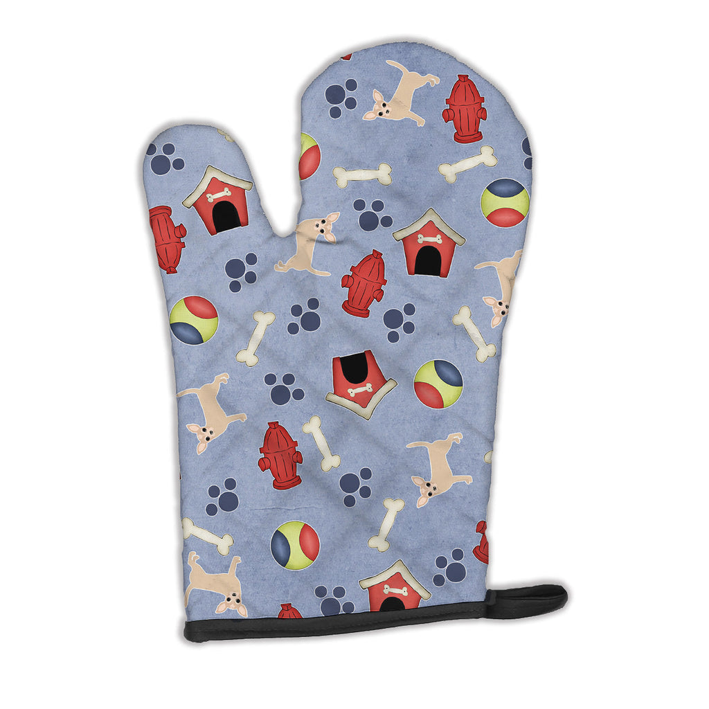 Dog House Collection Tan Chihuahua Oven Mitt Heat Resistant Thick Oven Mitt for Hot Pans and Oven, Kitchen Mitt Protect Hands, Cooking Baking Glove