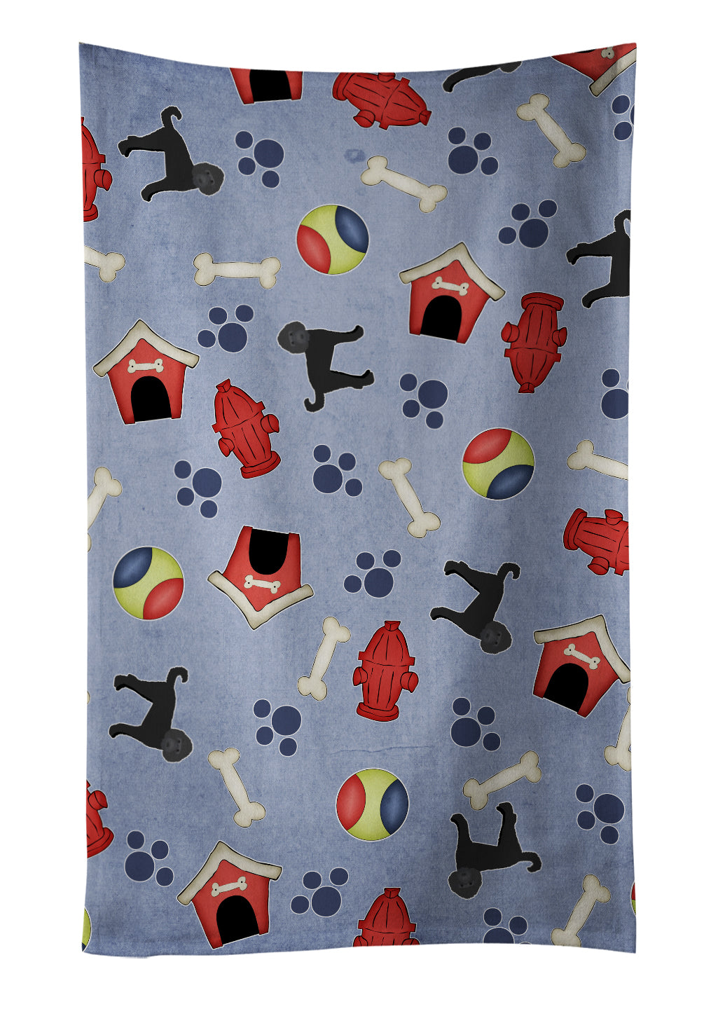 Dog House Collection Labradoodle Kitchen Towel Velour Plush Front and Cotton Loop Back Machine Washable